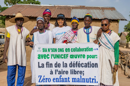 Visite de l’ambassadrice de L’UNICEF Bénin, Mme Habib Zeynab à Kouriki, arrondissement de Tchatchou